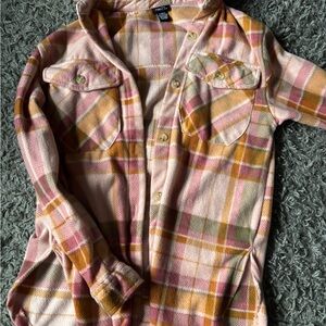 Rue21 Pink soft cozy plaid button up